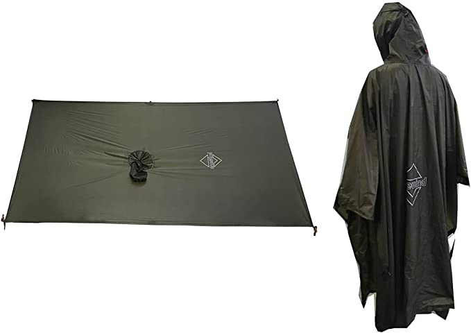 onewind Backpack Rain Poncho Ultralight Hood Raincoat