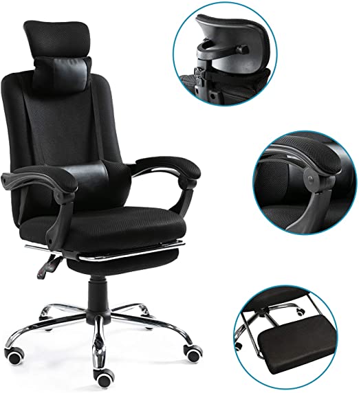 Mecor Office Chair High Back Executive Conference Chair Adjustable Swivel Computer Chair with Arms