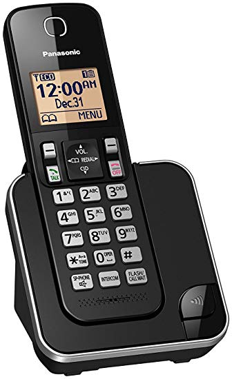 Panasonic KX-TGC350B / KX-TGC380B Dect 6.0 1-Handset Landline Telephone (Certified Refurbished)