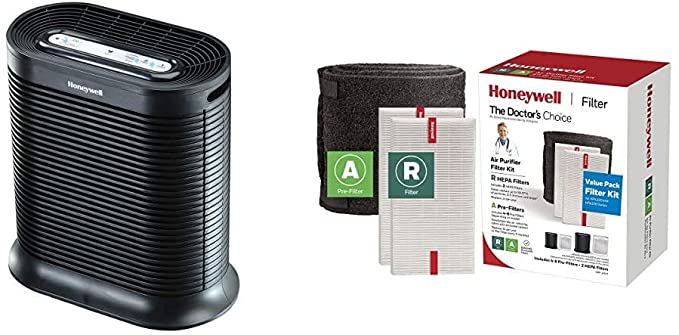 Honeywell HPA200 True HEPA Allergen Remover & HRFARVP HRF-ARVP True HEPA Filter Value Combo Pack, White