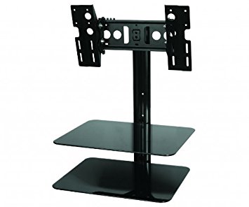 AVF ESL422B-T Tilt and Turn TV Mount with 2 AV Shelves, and Cable Management System for 25-Inch to 47-Inch TV - Black