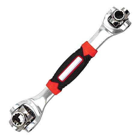 Multi-Function Socket Wrench, 48 Tools In One with 360 Degree Rotating Head, Tiger Wrench Works with Spline Bolts, Torx, Square Damaged Bolts, 6-Point, 12-Point, and Any Size Standard or Metric