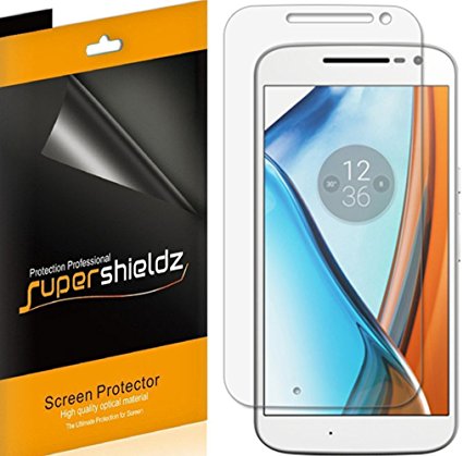 Motorola Moto G4 / Moto G (4th Generation) Screen Protector, [6-Pack] Supershieldz Anti-Bubble High Definition (HD) Clear Shield   Lifetime Replacements Warranty- Retail Packaging