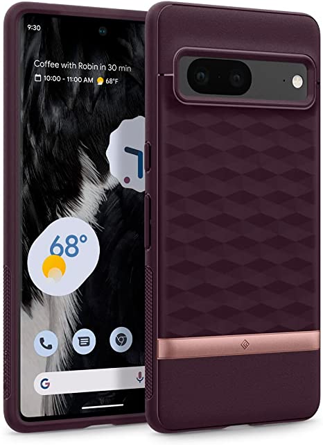 Caseology Parallax [Military Grade Drop Tested] Designed for Google Pixel 7 Case (2022) - Burgundy