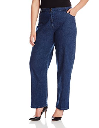 Ruby Rd. Women's Plus-Size Plus Classic Flat Front Denim Jean