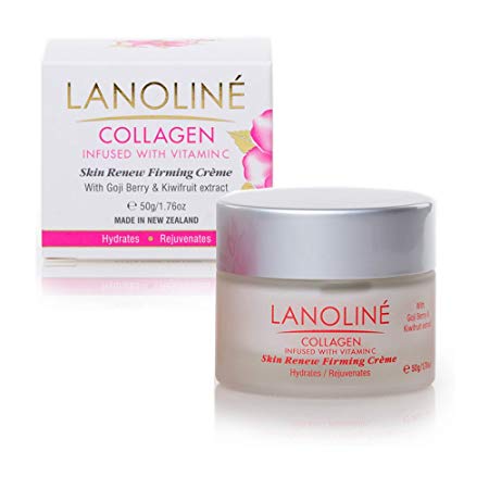Lanoline Marine Collagen, Vitamin C, Goji Berry, Kiwifruit Day and Night Skin Renew Firming Cream for Dry, Damaged Skin, Sensitive Skin