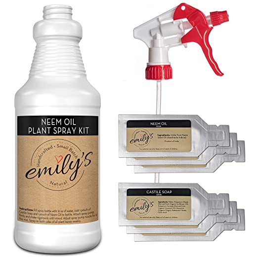 Emily's Naturals Neem Oil Plant Spray Kit, Makes 48oz | Natural Spray for Garden and House Plants | Safe and Biodegradable