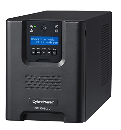 CyberPower PR1500ELCD Professional Tower Series 1350 W 1500 VA Uninterruptible Power Supply