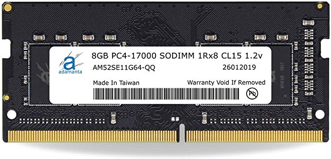 Adamanta 8GB (1x8GB) Laptop Memory Upgrade DDR4 2133Mhz PC4-17000 SODIMM 1Rx8 CL15 1.2v Notebook RAM DRAM