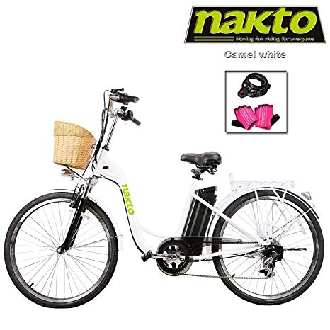 NAKTO Adult Electric Bicycles 26" Electric Bikes for 36V/10Ah/12Ah Ebikes