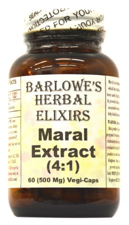 Maral (Rhaponticum Carthamoides) Extract 4:1 - 60 500mg VegiCaps - Stearate Free, Bottled in Glass