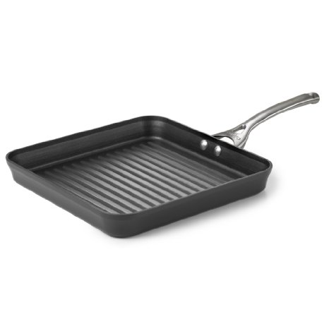 Calphalon Contemporary Hard-Anodized Aluminum Nonstick Cookware Square Grill Pan 11-inch Black