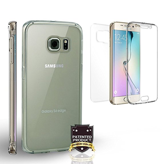 Galaxy S6 Edge, Spots8 Full Protection case with Anti-Scratch Built-in Screen Protector made of Nanotechnology in Crystal Clear for Samsung Galaxy S6 Edge