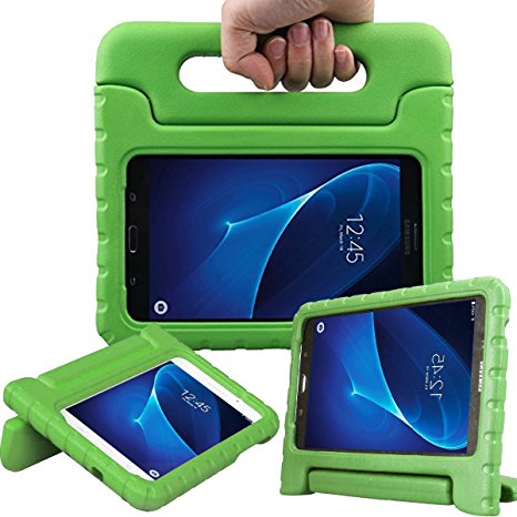 AVAWO Samsung Galaxy Tab E Lite 7.0 inch Kids Case - ShockProof Case Light Weight Kids Case Super Protection Cover Handle Stand Case for Children for Samsung Galaxy Tab E Lite 7-Inch Tablet (Green)