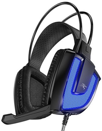 Sentey Gaming Headset Microphone Artix Black Gs-4561 Audiophile Stereo Headphones Gold USB 20 22 Meters Cable Vibration Integrated Subwoofer Noise Insulation Pads for Computer Pc Ps4 MAC
