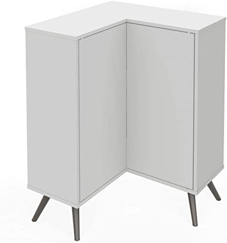 Bestar Corner Storage Cabinet with Metal Legs - Krom