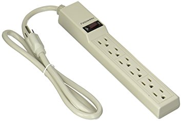 Fellowes 6-Outlet Office/Home Power Strip, 4 Foot Cord - Wall Mountable (99000)