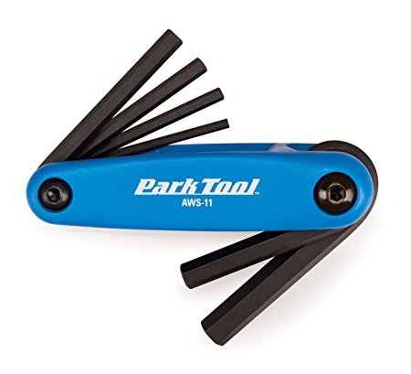 Park Tool AWS-11 Fold-up Hex Wrench Set (3, 4, 5, 6, 8, and 10mm)