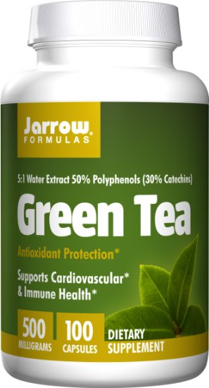 Jarrow Formulas Green Tea Supports Cardiovascular and Immune Health 500 mg 100 Caps