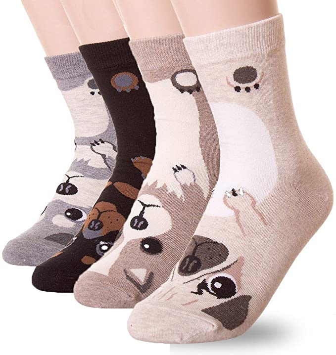 DearMy Women's Lovely Design Casual Cotton Crew Socks | Good for Gift Idea| One Size Fits All | Gifts for Women