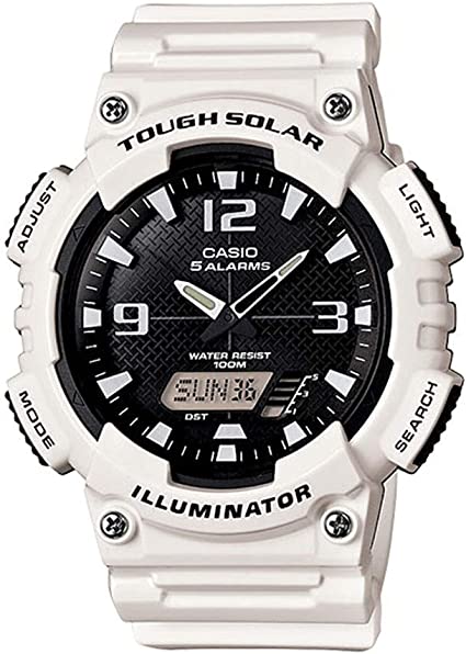 Casio AQ-S810WC-7AV Men's White Solar Analog Digital World Time Sports Watch