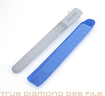 Improved Diamond Deb Nail File, Hand or Toenail File, Double Sided Podiatrist Quality, 8"