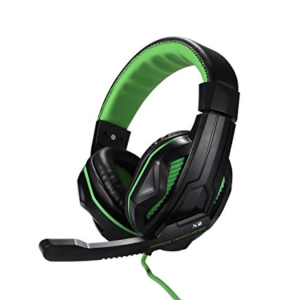 EasyAcc P6949 headset - headsets (Wired, PC/Gaming, Supraaural, Binaural, Head-band, Black, Green)