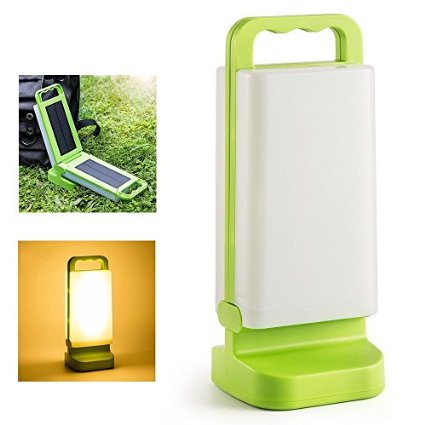 24 LED 350Lumens Max Solar LED lamp, GRDE® 3 Modes Hand-held Outdoor Indoor Foldable Standing Led Night Light, Portable Lantern for Sleeping,Working,Camping, Touch Sensitive Control (Green)