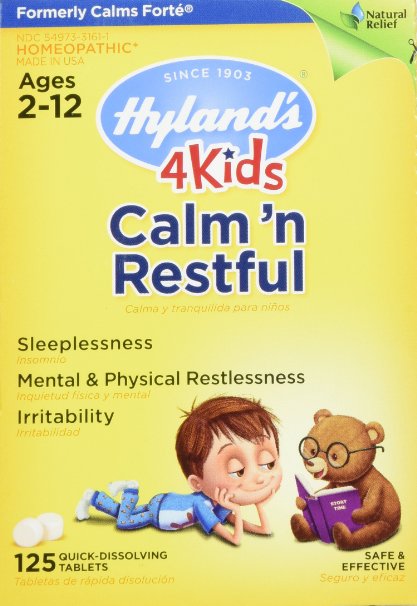 Hylands 4 Kids Natural Calmn Restful Tablets Natural Symptomatic Relief of Sleeplessness and Restlessness in Kids 125 Count