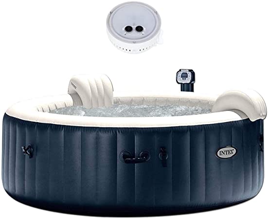 Intex Pure Spa Inflatable 6-Person Bubble Hot Tub & PureSpa Battery LED Light