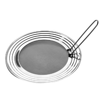 GAINWELL Splatter Screen for Frying Pans - Fits 24/26/28/30 cm - Splatter Guard Prevents Oil Burns and Spills - Perfect Stainless Steel Grease Screen for Cooking