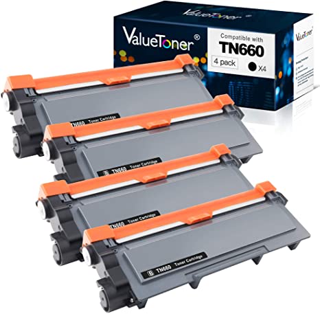 Valuetoner Compatible Toner Cartridge Replacement for Brother TN660 TN-660 TN630 TN-630 High Yield to use with HL-L2300D HL-L2320D HL-L2340DW HL-L2360DW MFC-L2720DW MFC-L2740DW DCP-L2540DW (4 Pack)