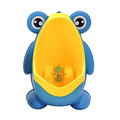 Kool KiDz Cute Frog Potty Training Urinal for Boys with Funny Aiming Target (Blue)