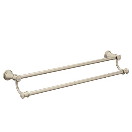 Moen YB6422BN Belfield 24-Inch Bathroom Double Towel Bar, Brushed Nickel