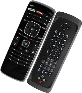 New XRT300 Keyboard TV Remote Control fit for Vizio TV E3D420VX E3D470VX SV422XVT SV472XVT VF552XVT VT3D650SV E241I-A1 E241I-A1W E241I-B1 E280I-A1 E500I-B1 E500I-B1E E502AR with Amazon Netflix Vudu¡­