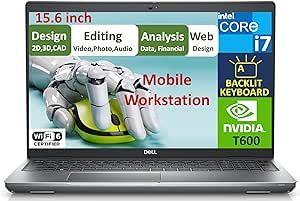 Dell Precision 3571 15.6" FHD Workstation Laptop (14-Core Intel i7-12800H, T600 4GB, 64GB DDR5 RAM, 1TB PCIe SSD, Backlit KB, 2X Thunderbolt 4, Wi-Fi 6E, BT 5.3, Webcam, Win 11 Pro)