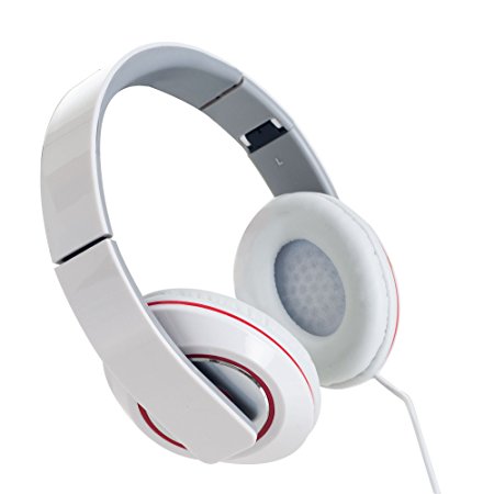 Sunbeam 72-SB540-WH Stereo Bass Foldable Headphones - White