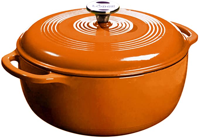 Lodge Enameled Cast Iron Dutch Oven, 6 Qt, Apricot