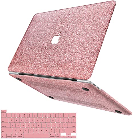 Anban Compatible with MacBook Pro 13 inch Case 2020 2019 2018 2017 2016 A2338 M1 A2251 A2289 A2159 A1989 A1706, Shining Smooth PU Leather Shell   Keyboard Cover, Mac Pro 13 M1 Case Touch Bar, Touch ID