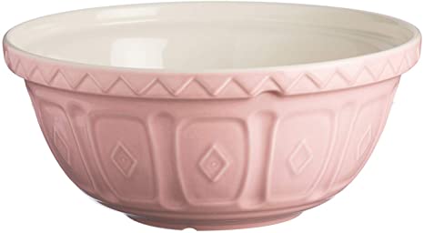Mason Cash Colour Powder Pink S18 Chip Resistant Earthenware 26cm Mixing Bowl, Stoneware, 2 Litre/24 cm