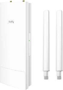 Cudy AP3000 Outdoor WiFi 6 AX3000 IP65 Punto de Acceso, Puertos Gigabit RJ45, Compatible con PoE Pasivo 802.3at o 48~57V