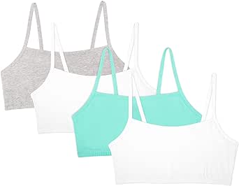 Fruit of the Loom Women's Spaghetti Strap Cotton Pullover Sports Bra Value Pack