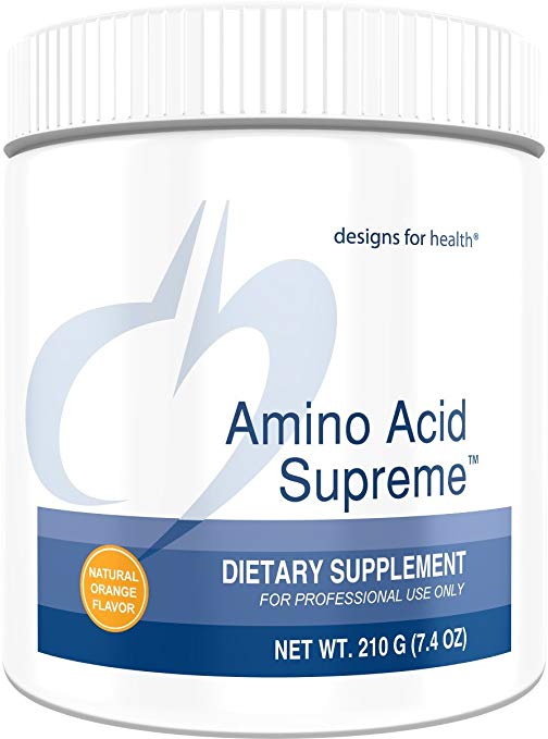 Designs for Health Complete Amino Acid Powder with BCAAs - Amino Acid Supreme (210g, 30 Servings)