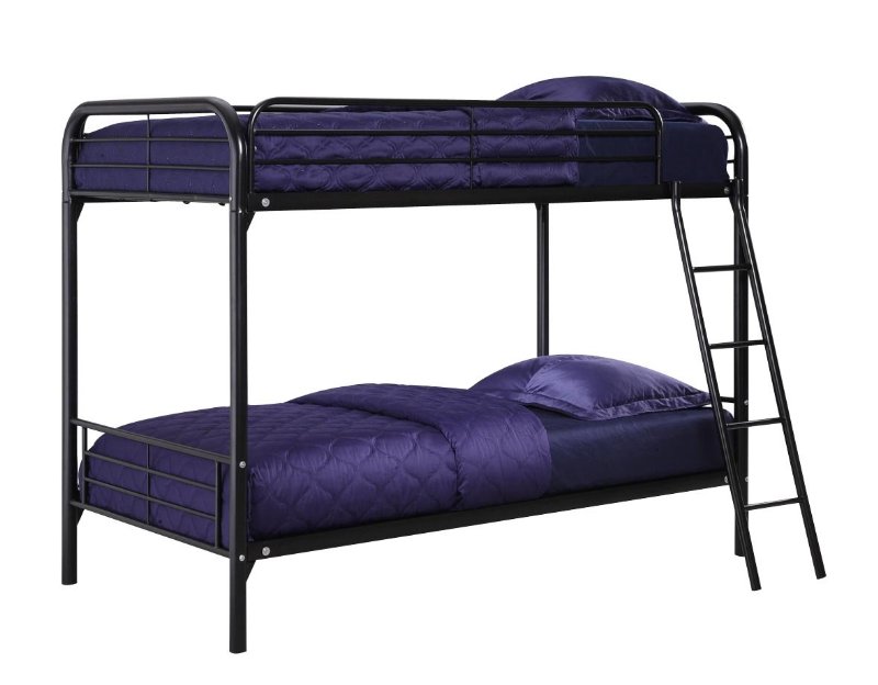 DHP Twin Over Twin Metal Bunk Bed - Black