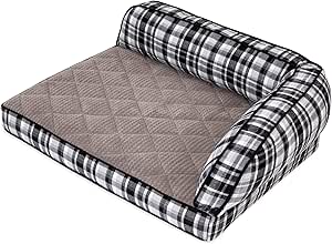 Petmate La-Z-Boy Sadie Pet Sofa Bed in Spencer Plaid for Small and Medium Dogs Up to 50 Pounds. 38 Inches x 29 Inches, Made in USA