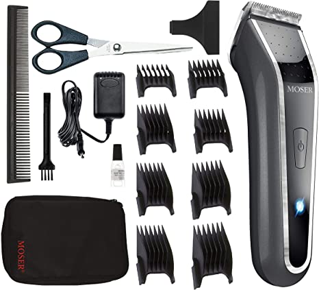 Moser 1901.0460 Battery-Powered Lithium-ion Hair Trimmer, Pro LED 1901 Series