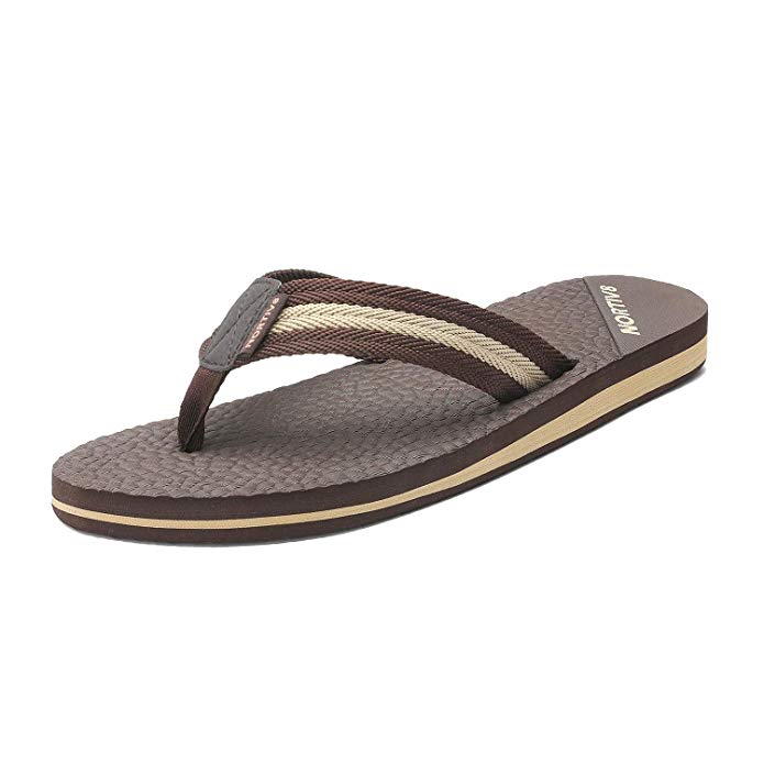 NORTIV 8 Men's Thong Flip Flops Sandals Comfortable Light Weight Beach Sandal