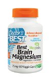 Doctors Best Brain Magnesium Vegetarian Capsules 75 mg 60 Count