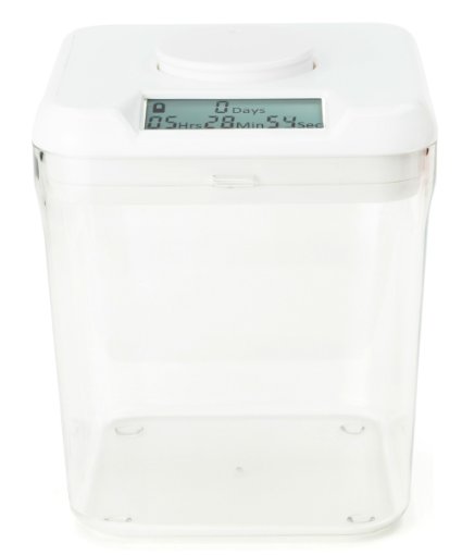 Kitchen Safe Time Locking Container White Lid  Clear Base - 55quot Height