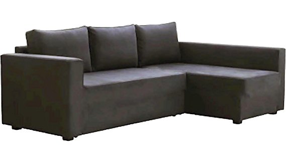 The Dark Gray Manstad Cover Replacement Is Custom Made For Ikea Manstad Sofa Bed, Or Sectional, Or Corner Slipcover. (Left Arm is Longer)